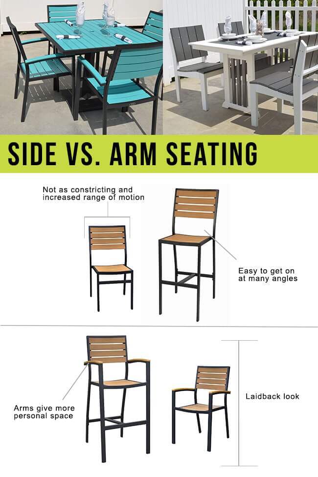 Squeezing In: Side Chairs vs. Arm Chairs