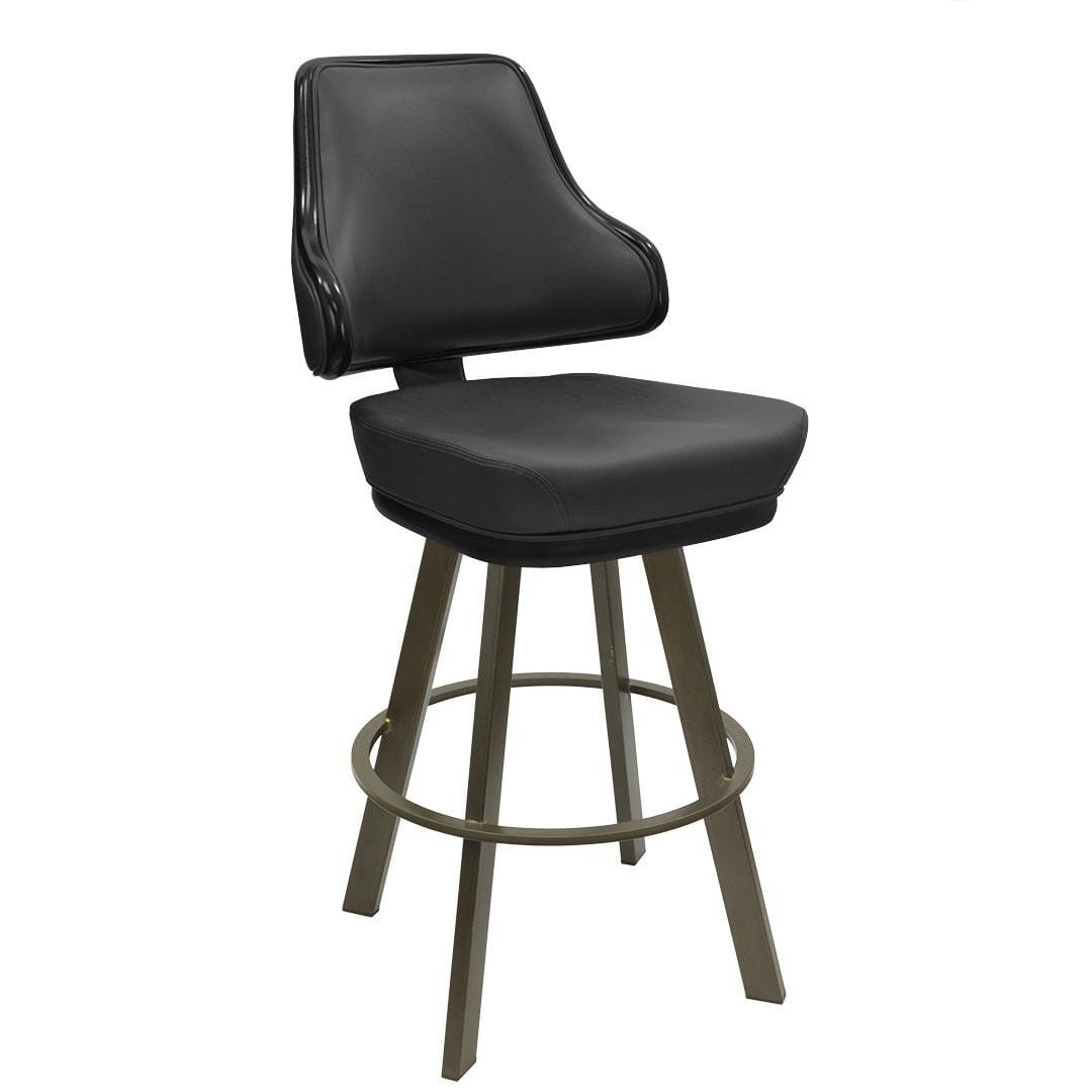 Gladiator 1025 Classic Casino Bucket Bar Stool on Large Rust Frame