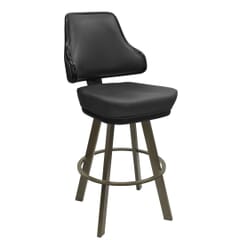Gladiator 1025 Classic Casino Bucket Bar Stool on Large Rust Frame with Black Vinyl