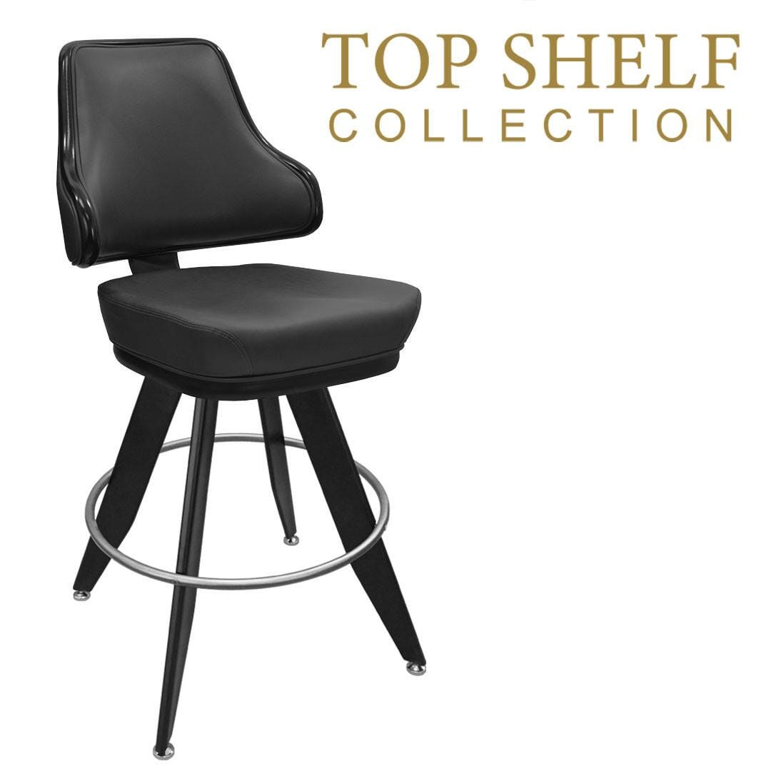 Top Shelf Collection Gladiator 1025 Classic Casino Bucket Bar Stool with 2 Frame Choices