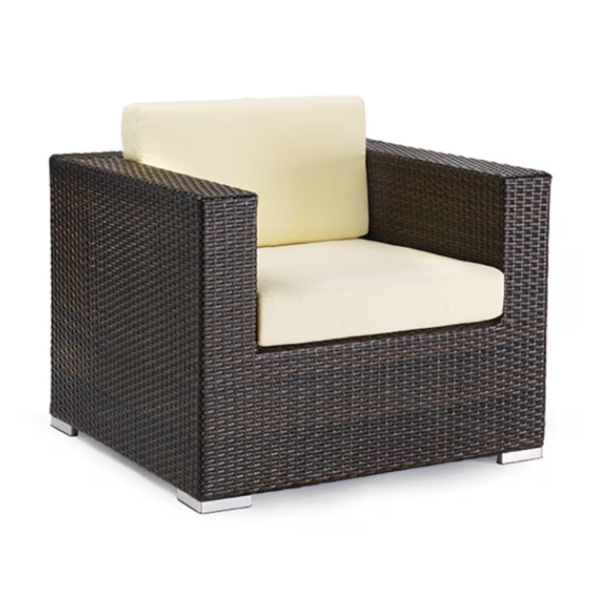 Siena Espresso Wicker Outdoor Lounge Sectional &ndash; Single Seat