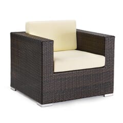 Siena Espresso Wicker Outdoor Lounge Sectional – Single Seat