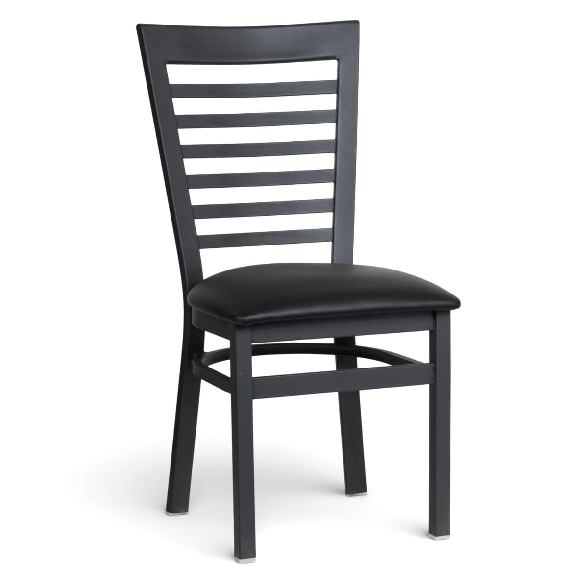 Full Ladder Back Black Metal Chair
