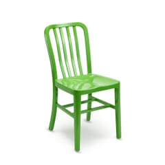 Outdoor Green Navy-Style Vertical-Back Commercial Restaurant Chair
