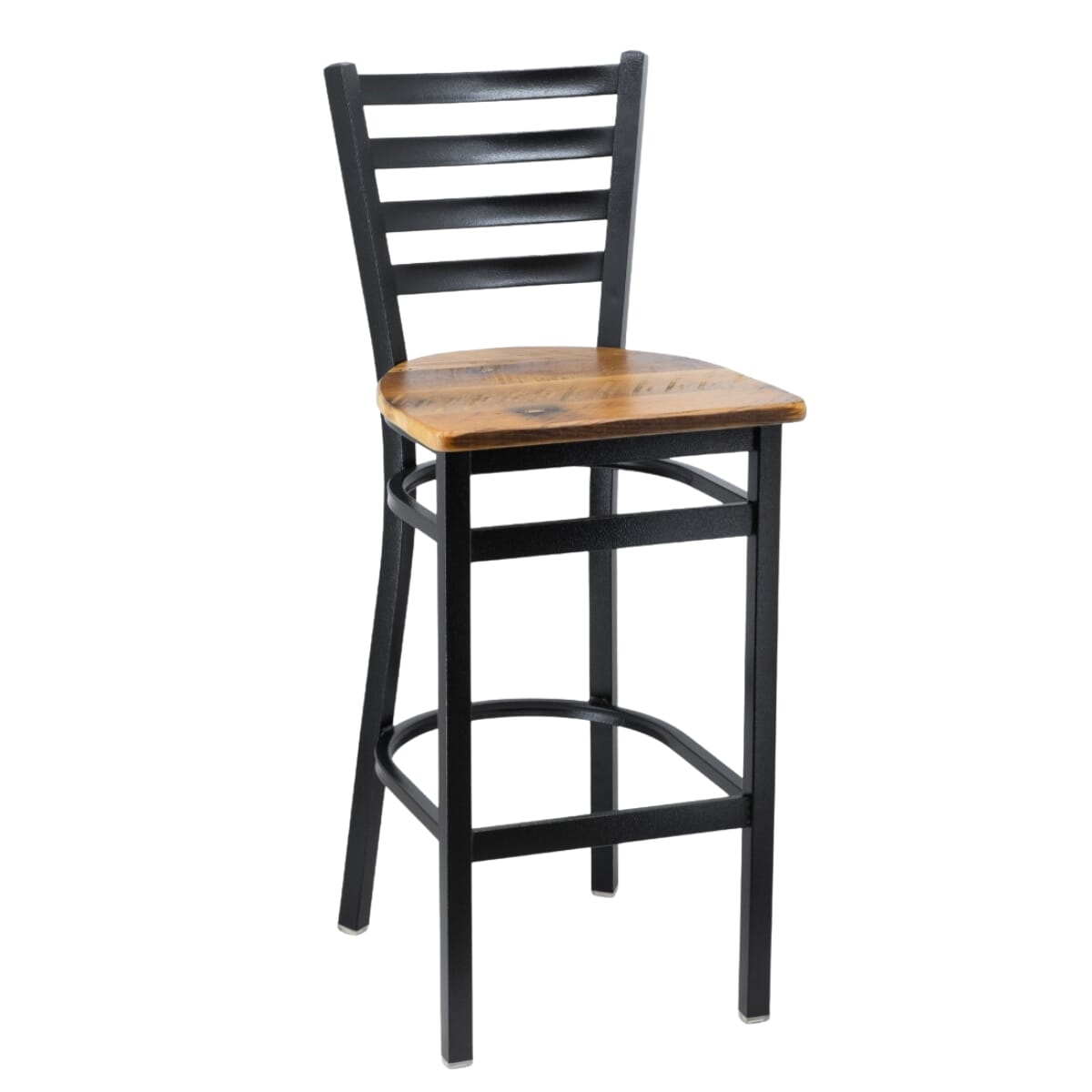 Gladiator Black Ladder Back Metal Bar Stool