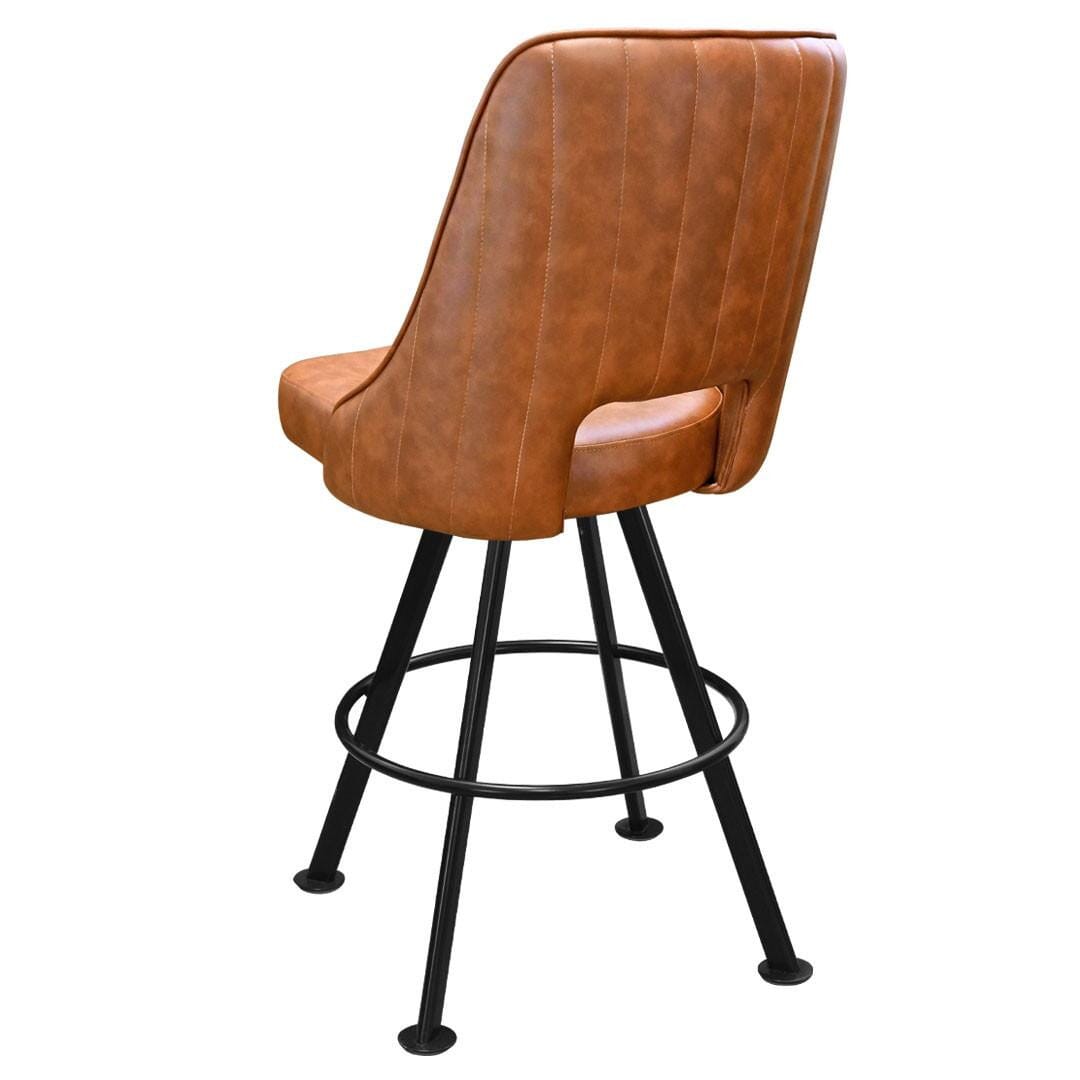 Lot of 5 - Top Shelf Collection Gladiator 2250 Channel Back Bucket Bar Stool
