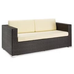 Siena Espresso Wicker Outdoor Lounge Sectional – Double Seat