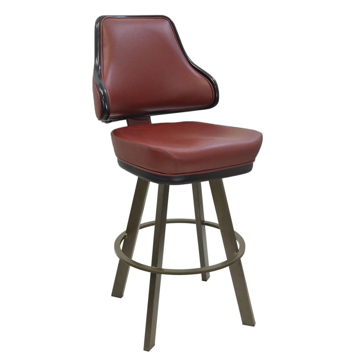 Gladiator 1025 Classic Casino Bucket Bar Stool on Large Rust Frame