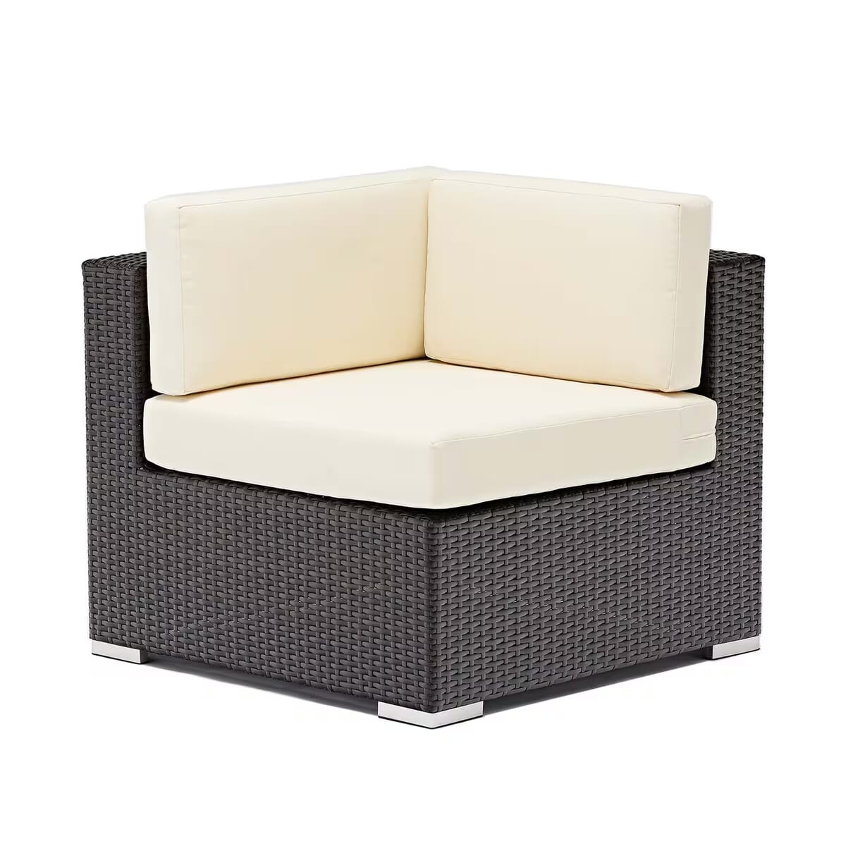 Siena Espresso Wicker Outdoor Lounge Sectional &ndash; Corner Piece