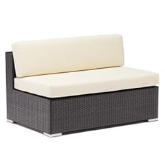 Siena Espresso Wicker Outdoor Lounge Sectional – Double Arm