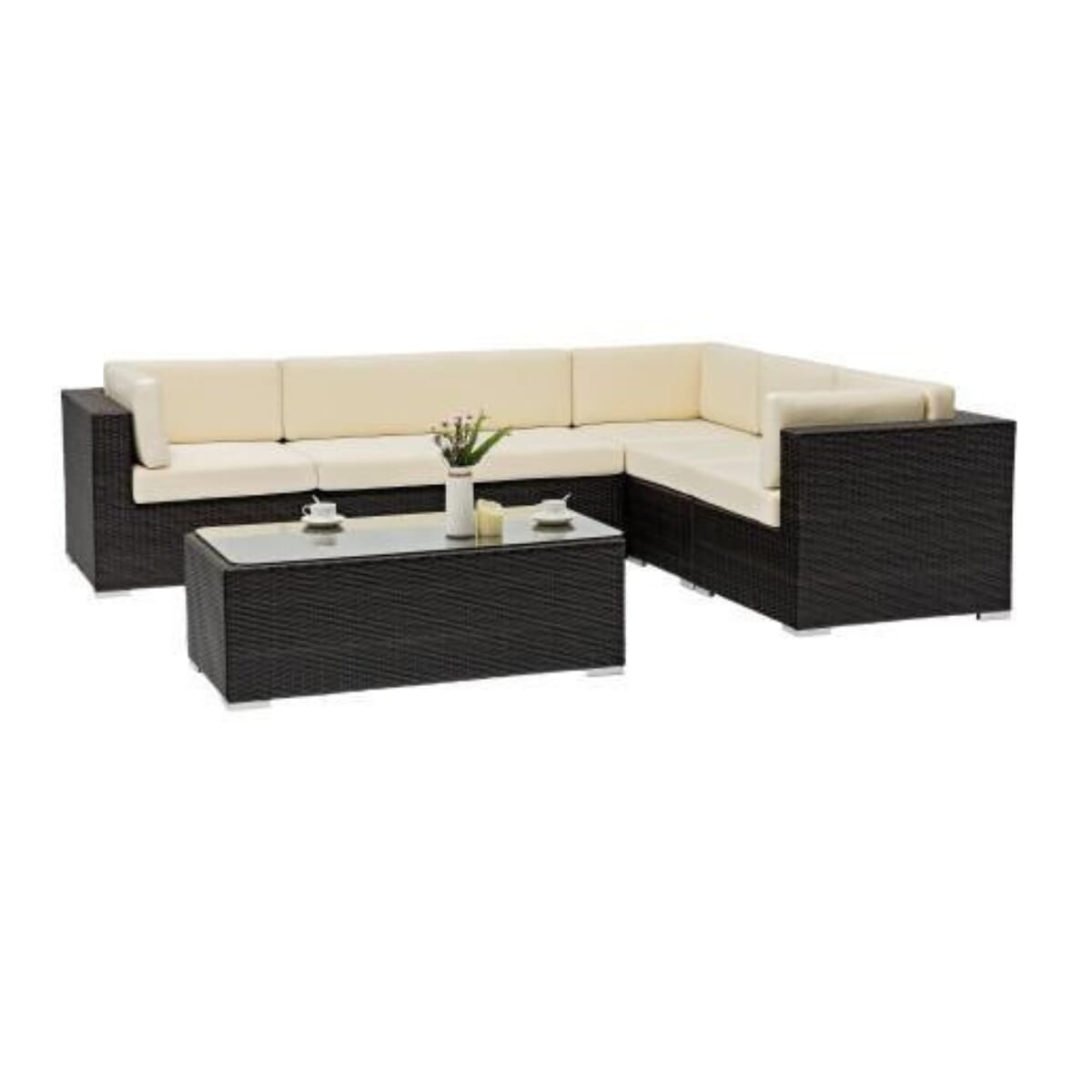 Siena Espresso Wicker Outdoor Modular Lounge Set &ndash; Quick Ship & Custom Options
