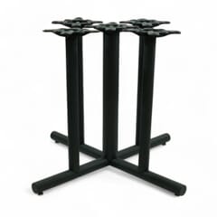 Black 5-Column X-Shaped Cast Iron Restaurant Table Base (Large Top Support)