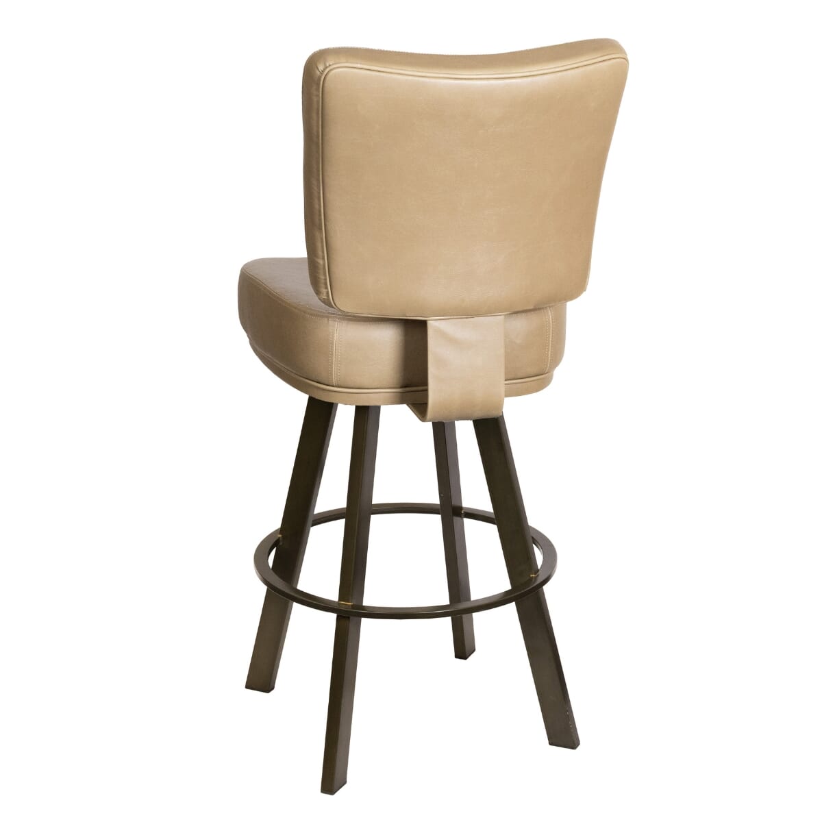 Gladiator 850 Custom Upholstered Bucket Bar Stool with Large Rust Frame
