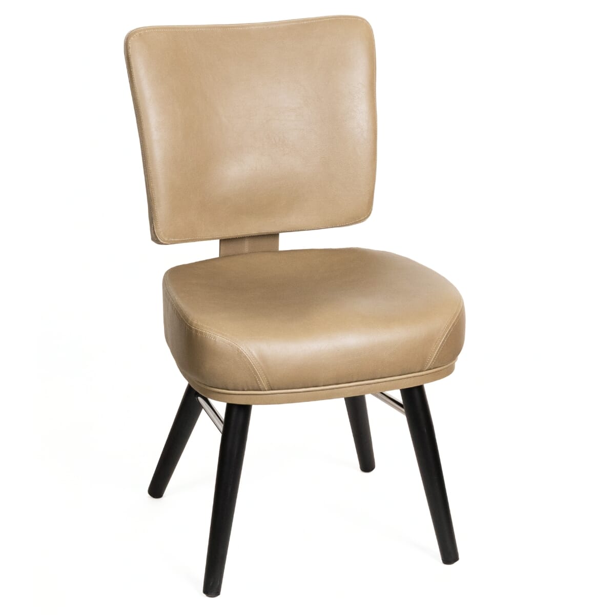 Top Shelf Gladiator 850 Custom Upholstered Restaurant Chair with Square Frame and Chrome Accent