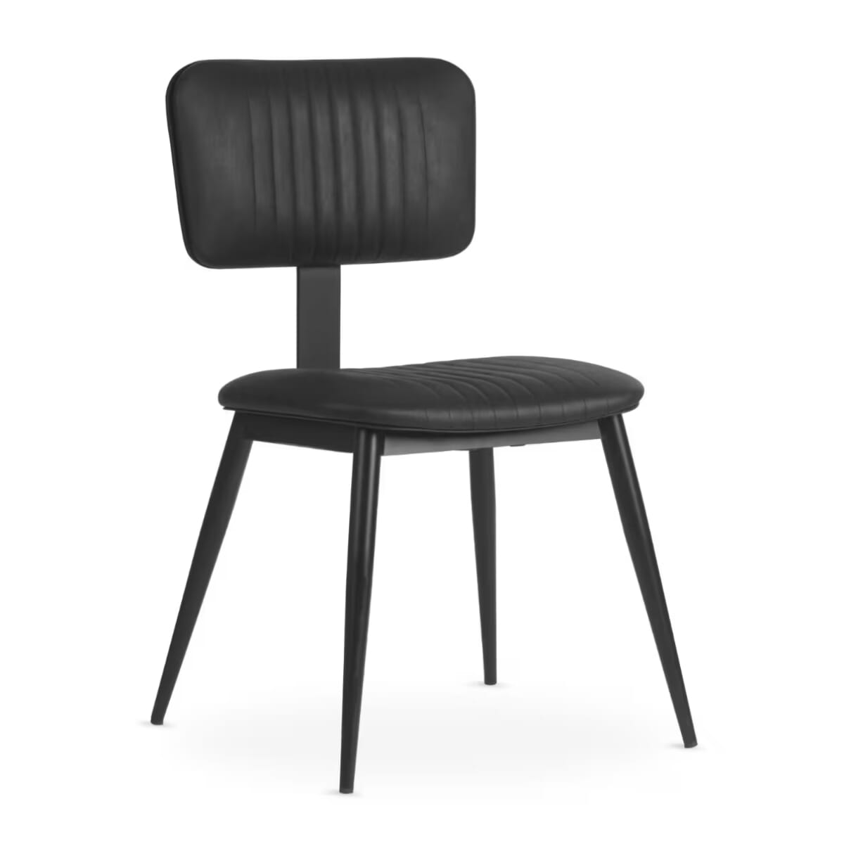 Clyde Collection Vintage Black Frame Chair with Choice of 2 Vinyls