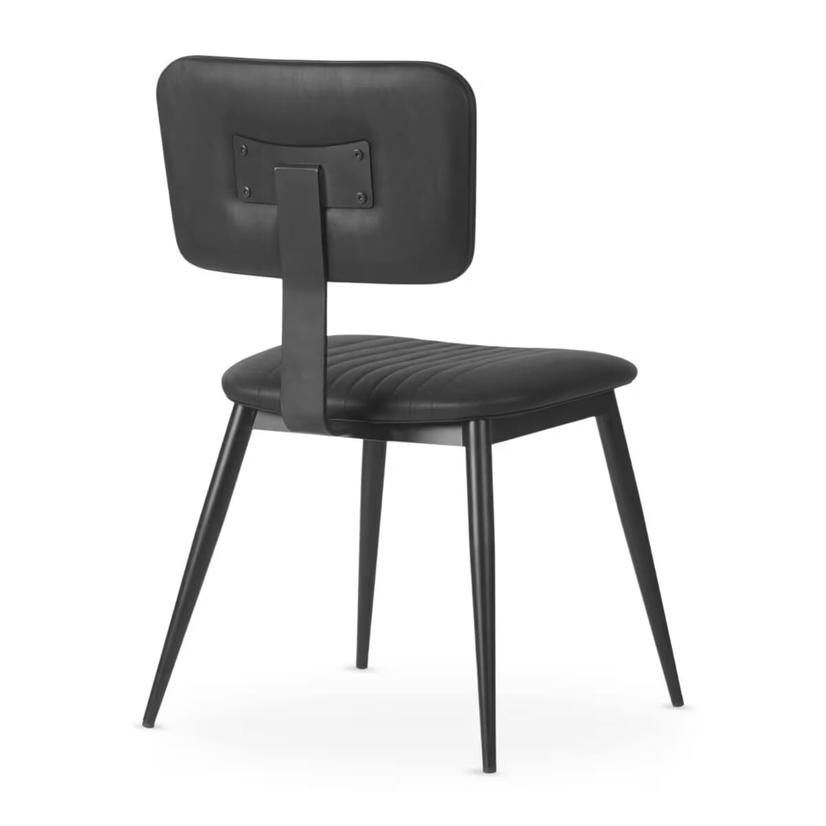 Clyde Collection Vintage Black Frame Chair with Choice of 2 Vinyls