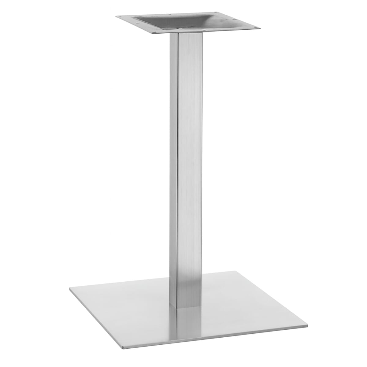 Palermo Brushed Stainless Steel Square Table Base (18 x 18, Available in Standard & Bar Height!)