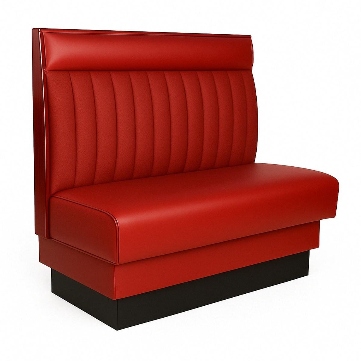 Twelve Channel Wood Panel Style Restaurant Booth with Headroll &ndash; Custom Options