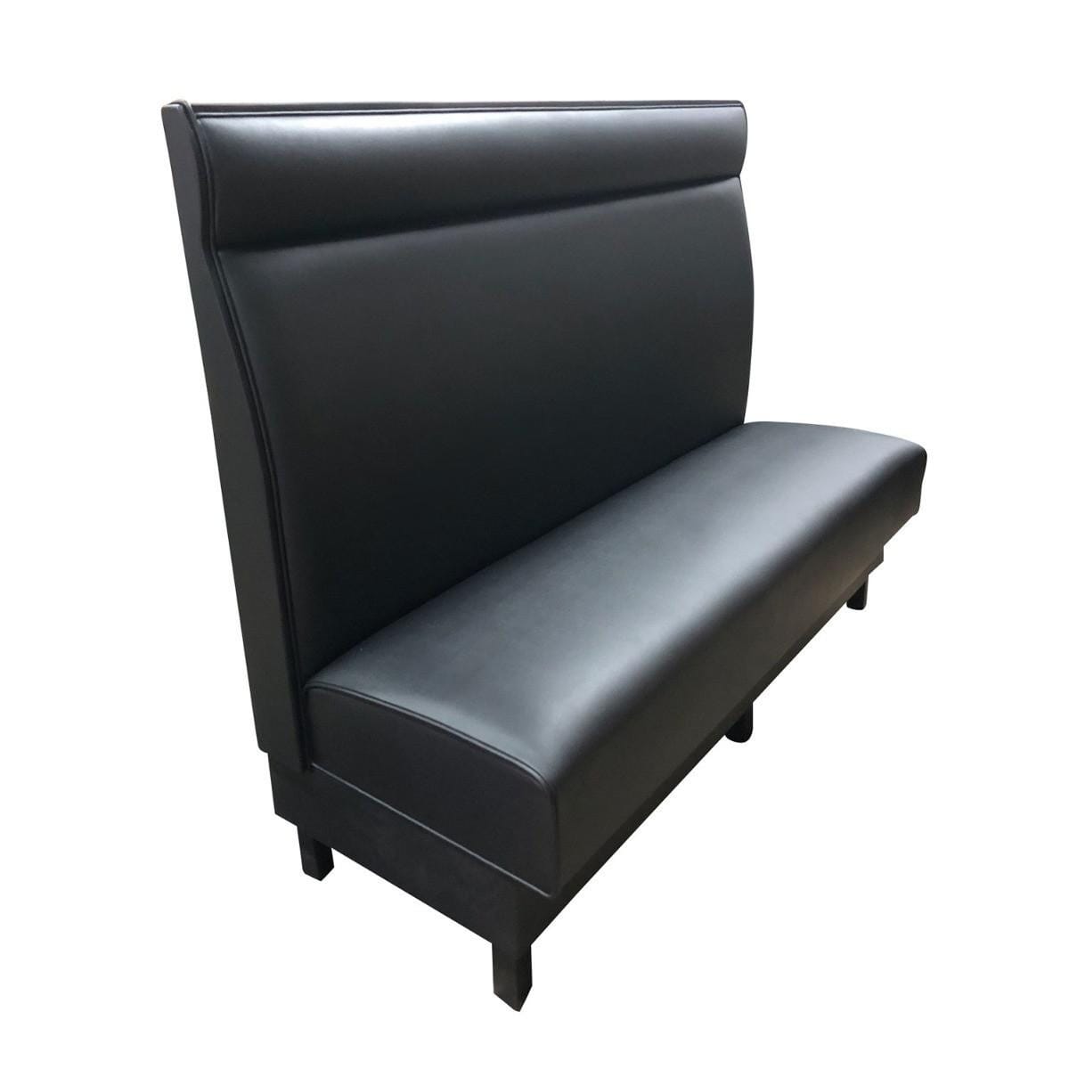 Sienna Upholstered Restaurant Booth with Headroll and Wood Legs with Custom Options