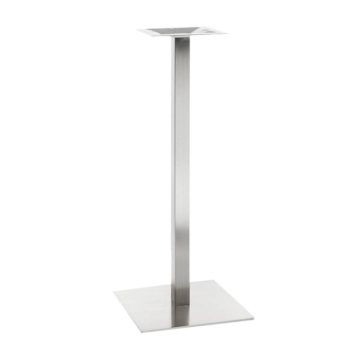 Palermo Brushed Stainless Steel Square Table Base (18 x 18, Available in Standard & Bar Height!)