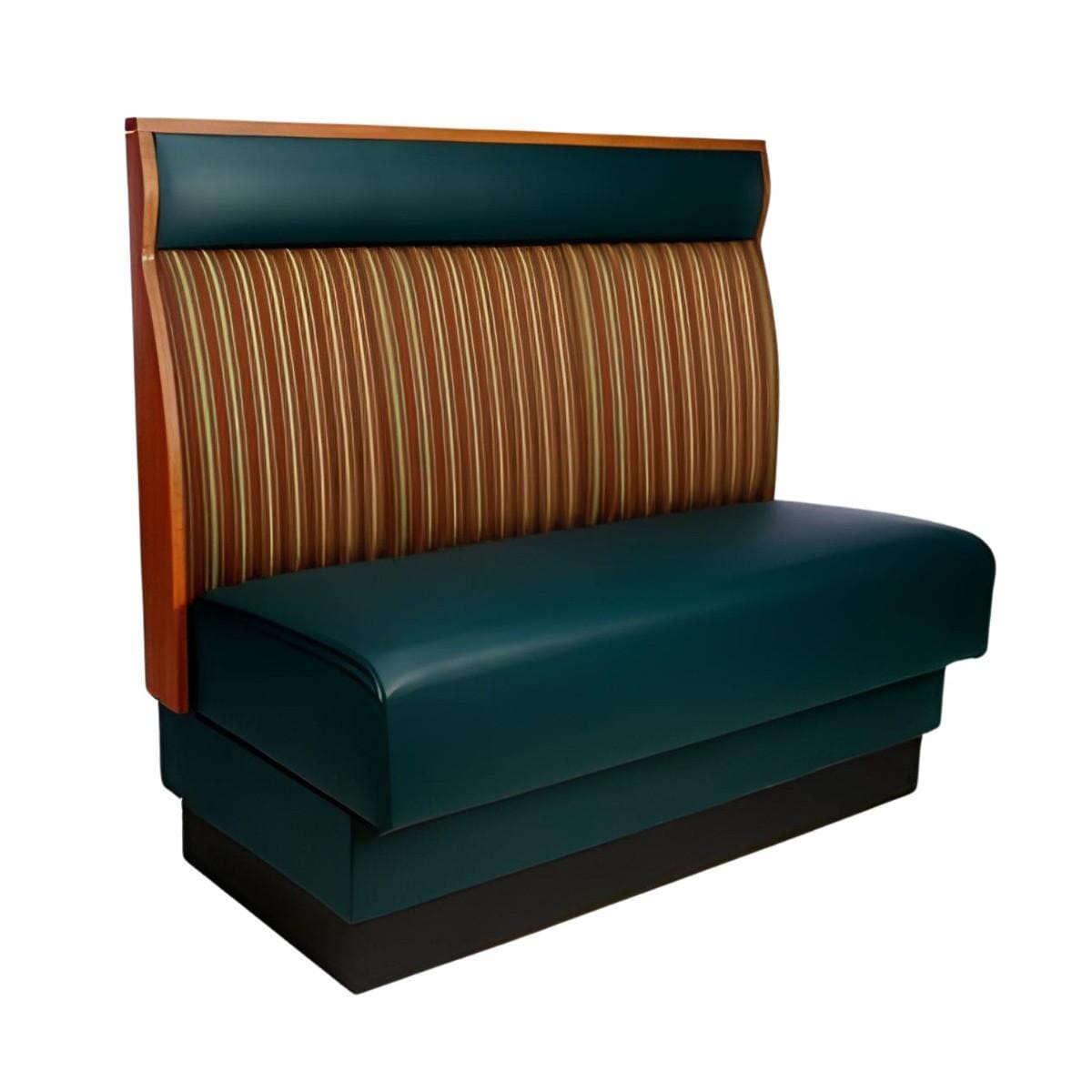 Basic Wood Panel Restaurant Booth with Headroll and Custom Options