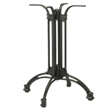 Commercial Aluminum 24 x 24 Indoor/Outdoor X-Style Table Base (Black Powder-Coated Finish)