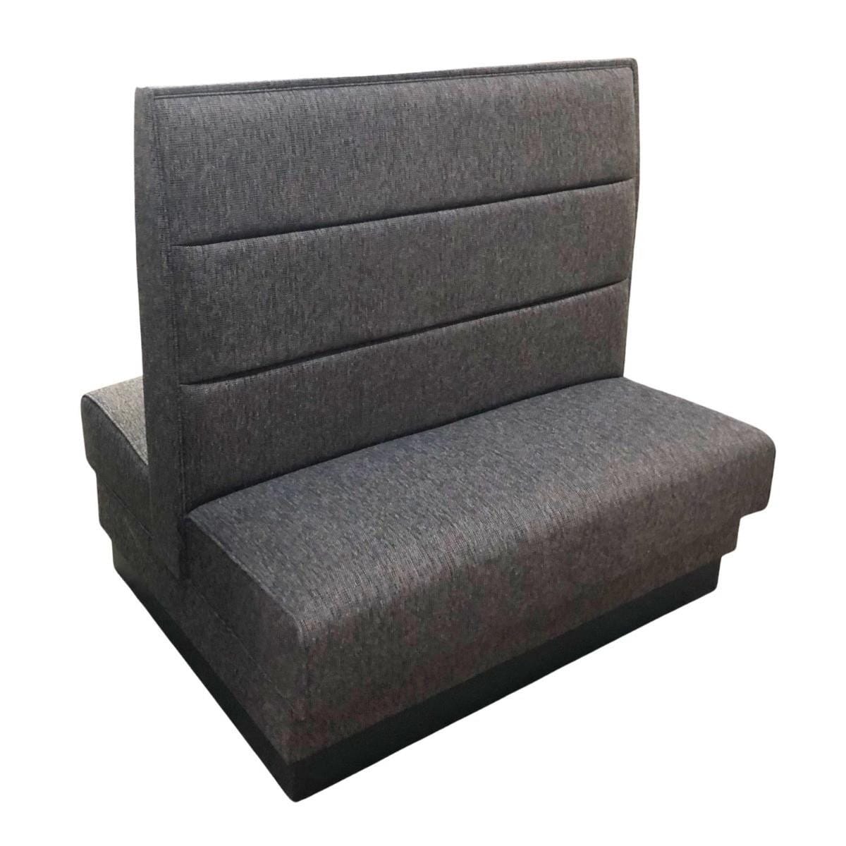 Three Horizontal Channel Back Style Restaurant Booth &ndash; Custom Options