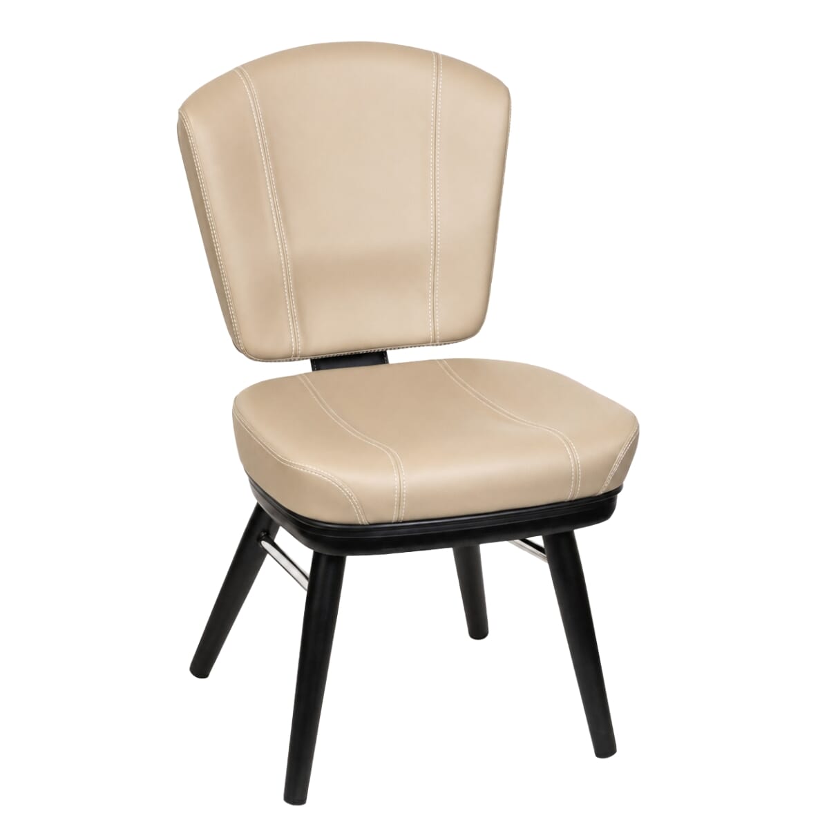 Top Shelf Gladiator 825 Custom Upholstered Restaurant Chair with Square Frame and Chrome Accent