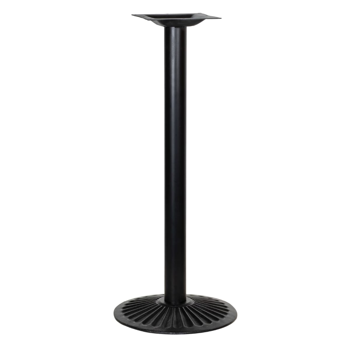 Round Black Cast Iron Table Base for Indoor Use (22