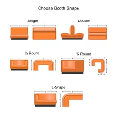 Mid-Channeled Style Restaurant Booth with Headroll – Custom Options