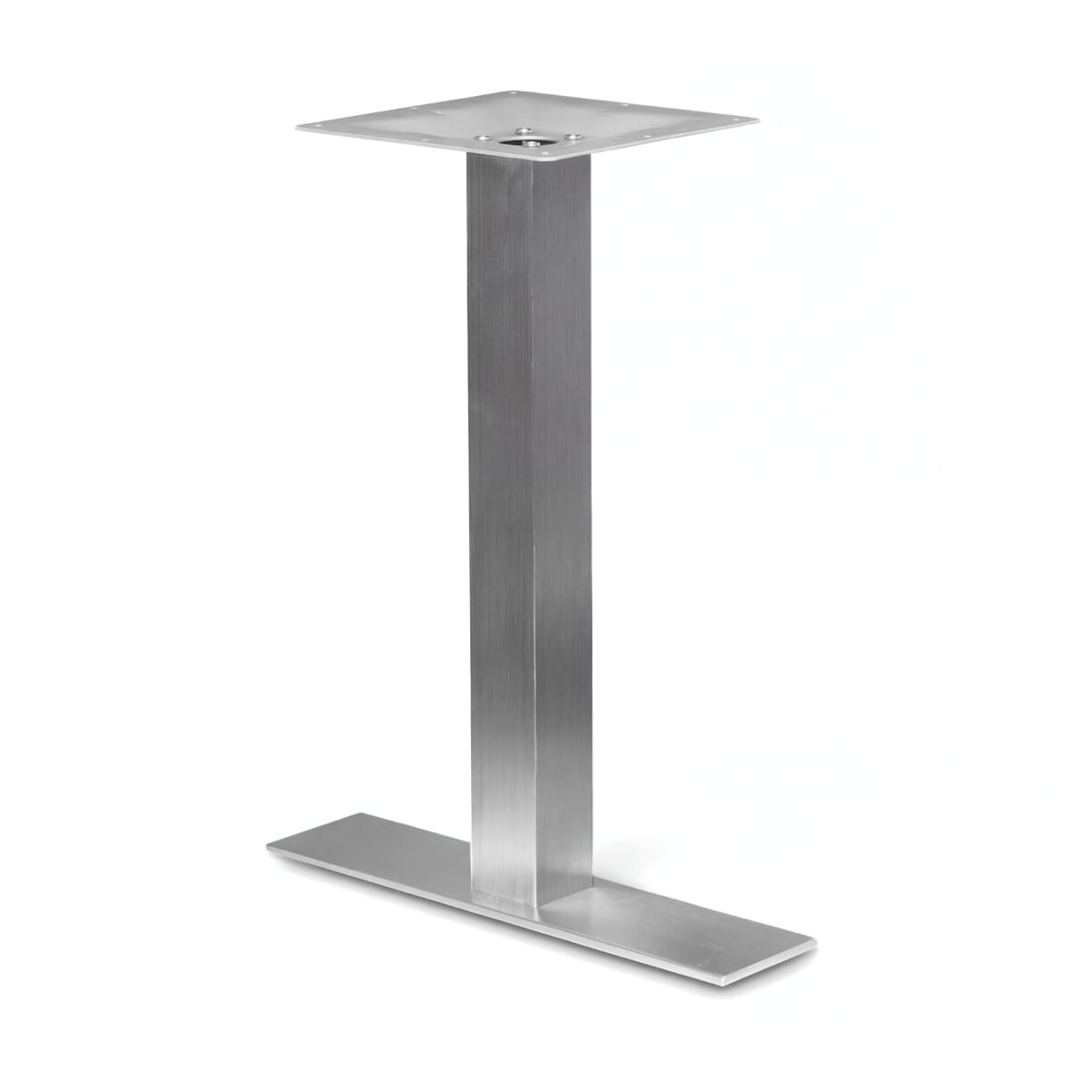 Contemporary Brushed Steel Single Slat Restaurant Table Base (5&Prime; x 22&Prime;)