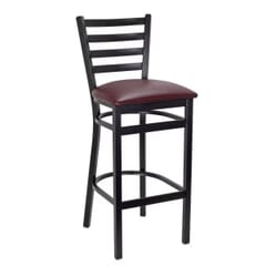 Gladiator Black Ladder Back Metal Bar Stool