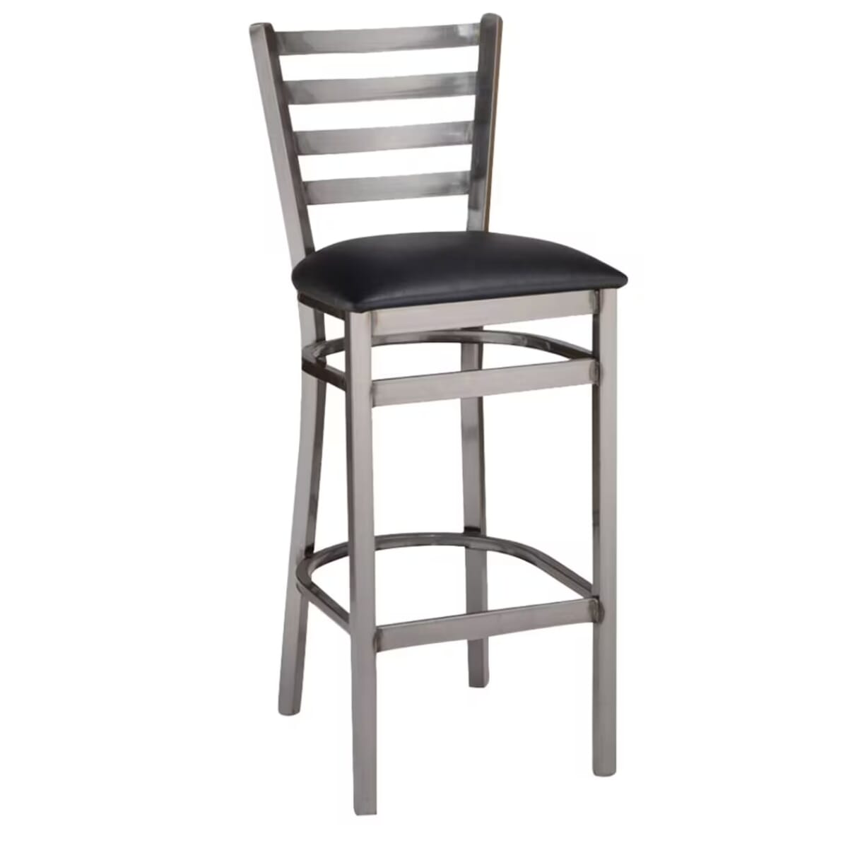 Gladiator Clear Coat Ladder Back Metal Bar Stool with Choice of 7 Types of Seats