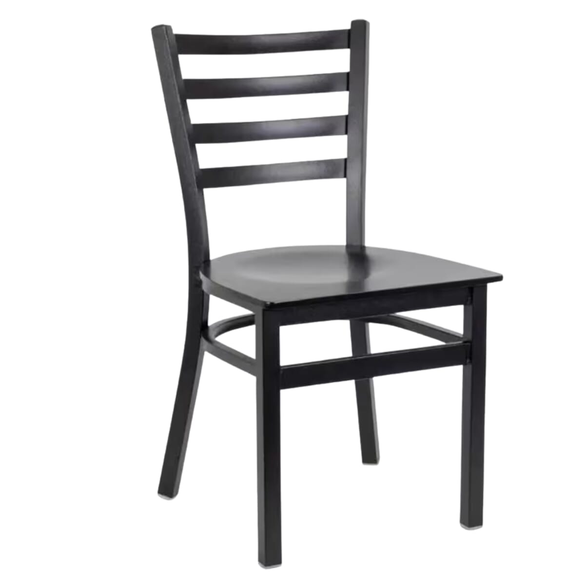 Gladiator Black Ladder Back Metal Chair with Choice of 7 Types of Seats