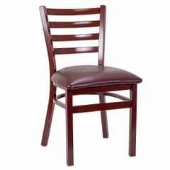 Gladiator Mahogany Ladder Back Metal Chair