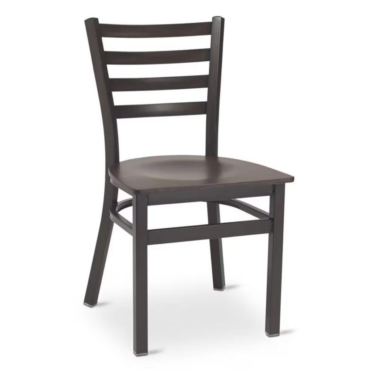 Gladiator Walnut Ladder Back Metal Chair with Choice of 7 Types of Seats