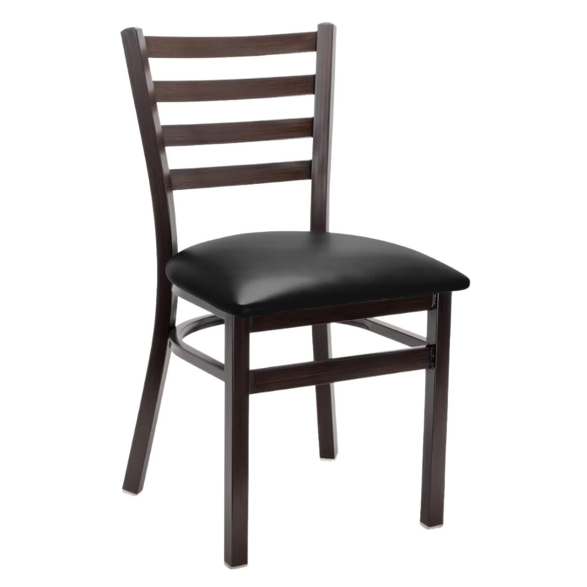 Gladiator Walnut Ladder Back Metal Chair with Choice of 7 Types of Seats