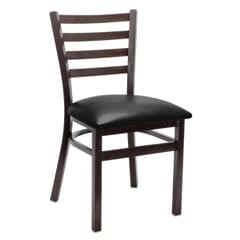 Gladiator Walnut Ladder Back Metal Chair
