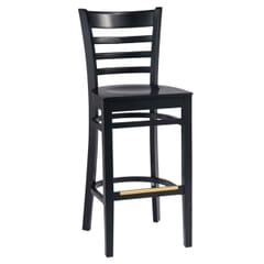Gladiator Ladder Back Black Wood Commercial Bar Stool