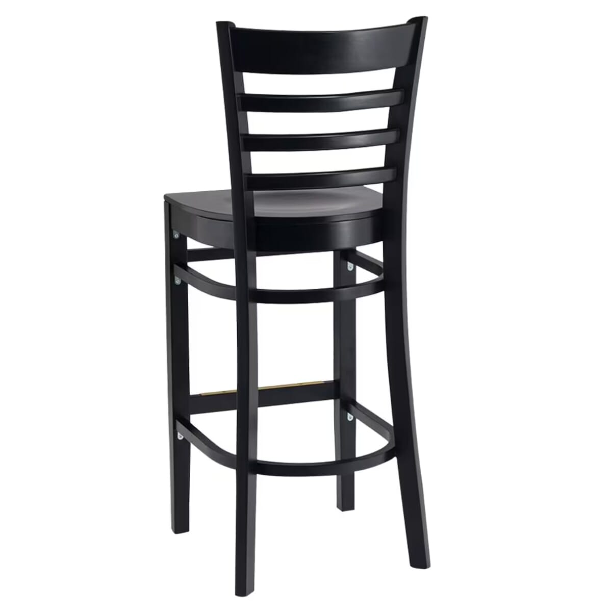Gladiator Ladderback Black Wood Commercial Bar Stool