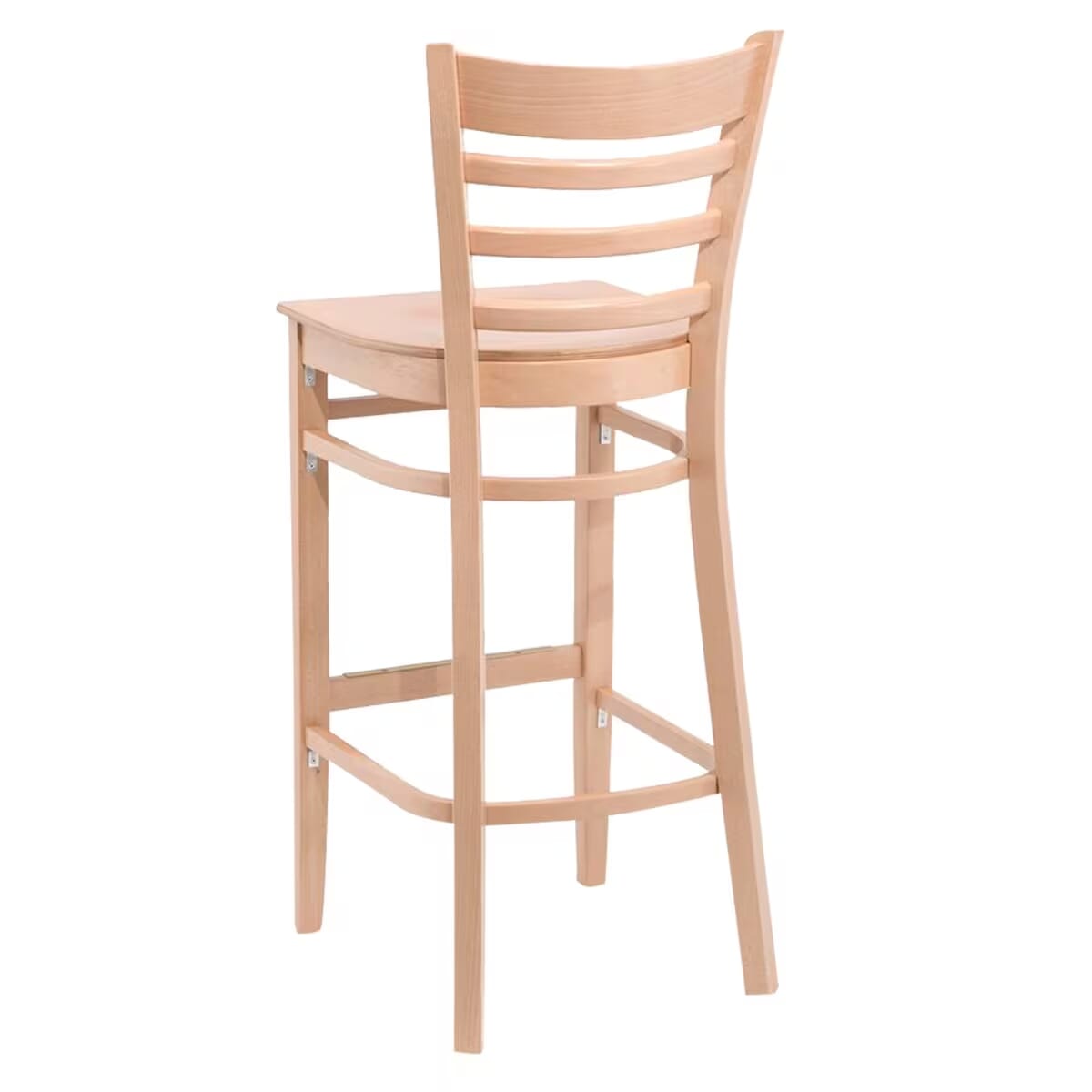 Gladiator Ladderback Natural Wood Commercial Bar Stool