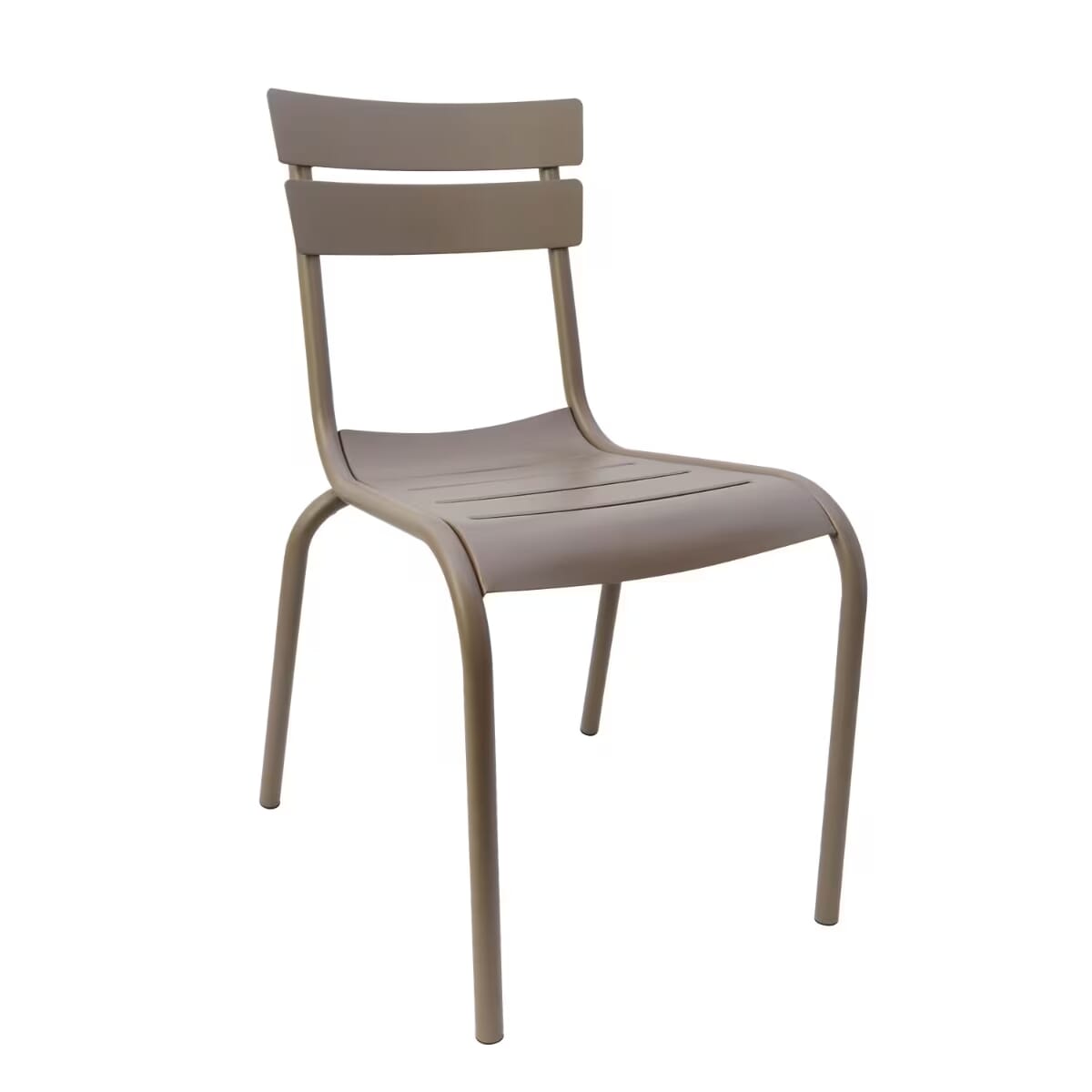 Stackable Fully Welded Tan Aluminum Restaurant Chair