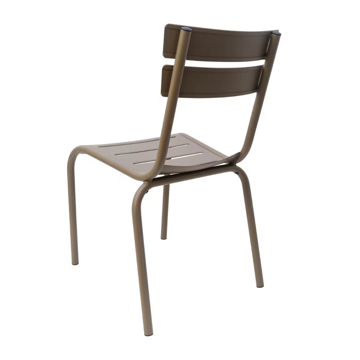 Stackable Fully Welded Tan Aluminum Restaurant Chair