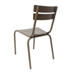 Stackable Fully Welded Tan Aluminum Restaurant Chair