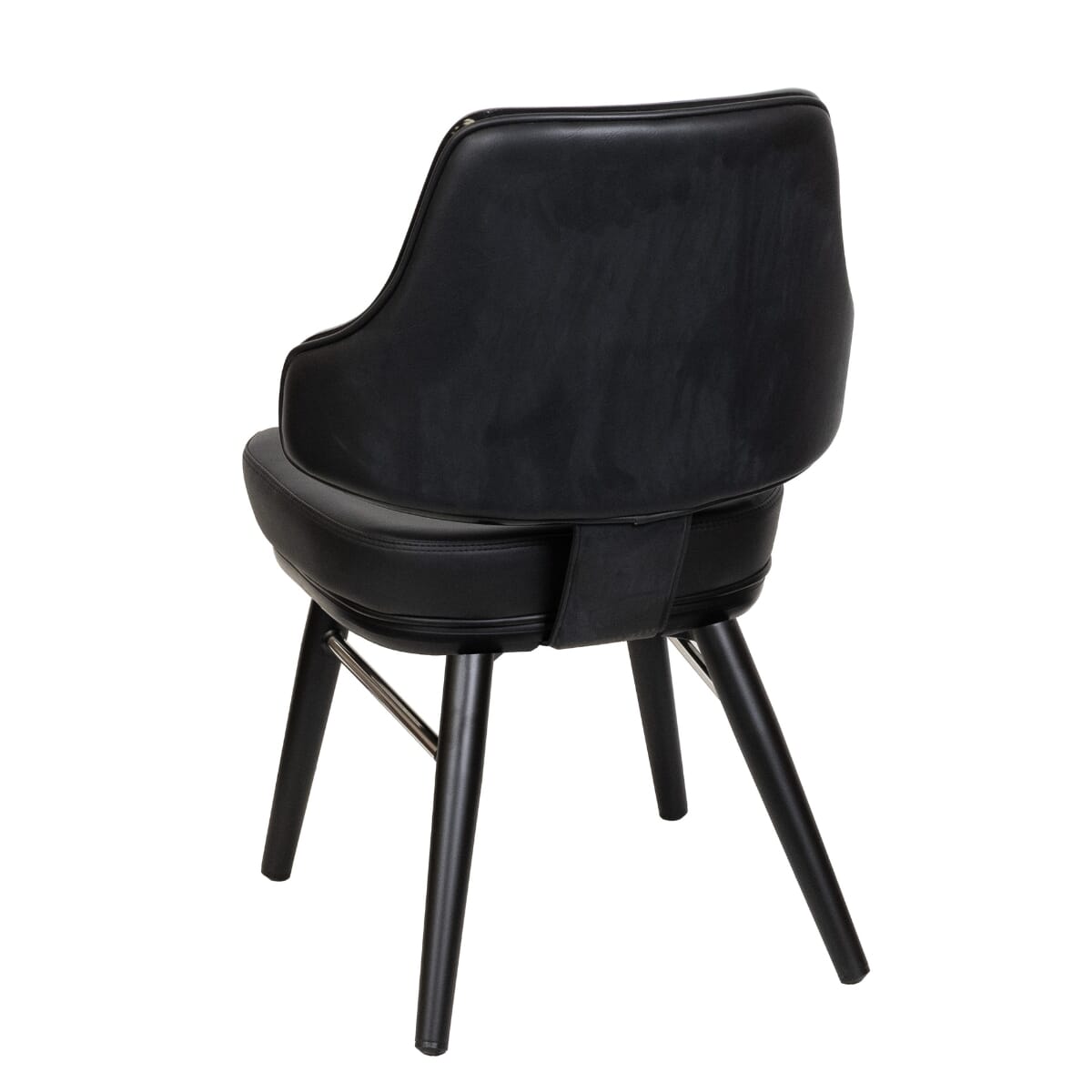 Top Shelf Gladiator 1025 Classic Bucket Restaurant Chair on Square Frame And Black Vinyl