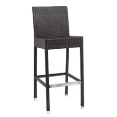 Square-Back Synthetic Wicker Indoor/Outdoor Restaurant Bar Stool