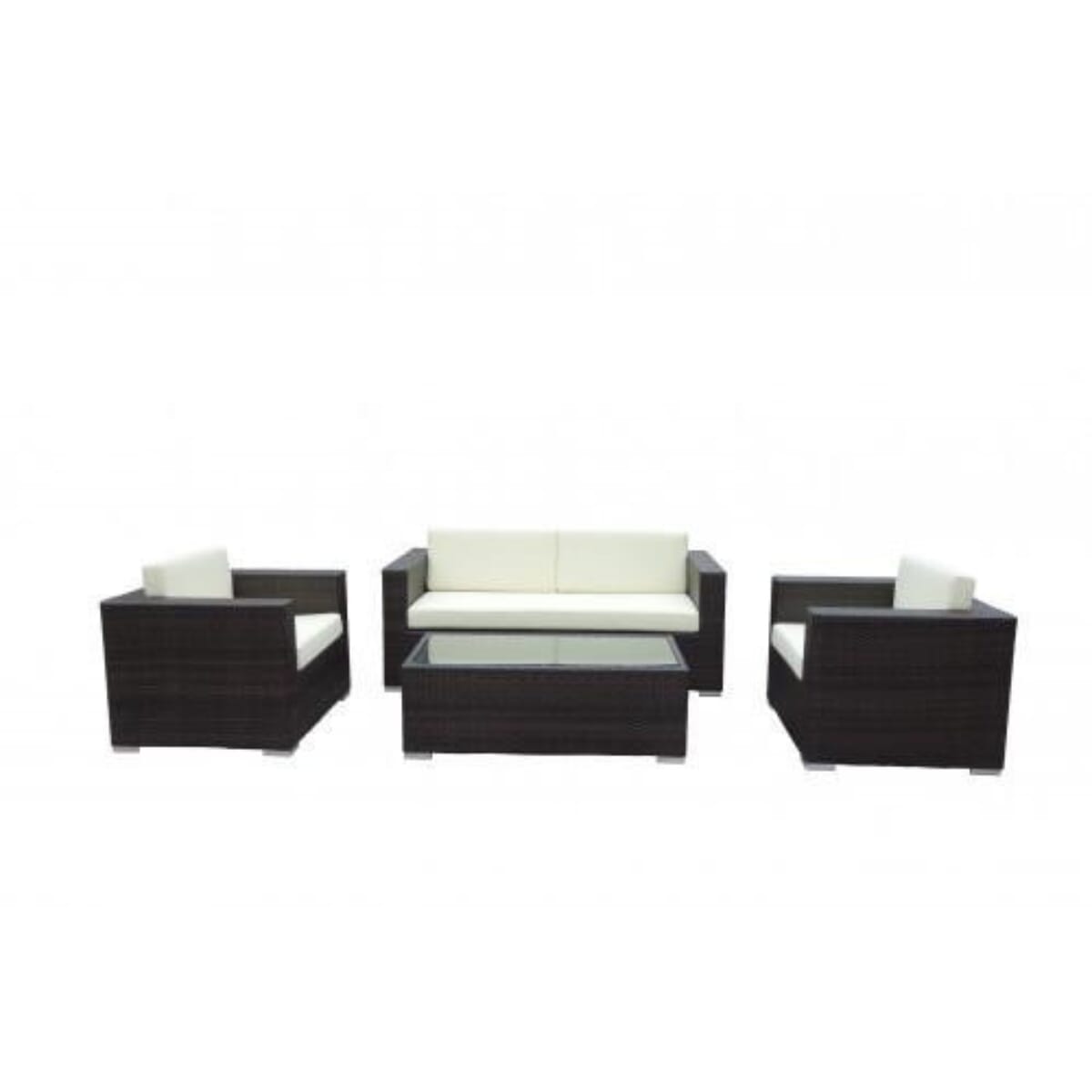 Siena Espresso Outdoor Wicker Lounge Set &ndash; Quick Ship & Custom Upholstery