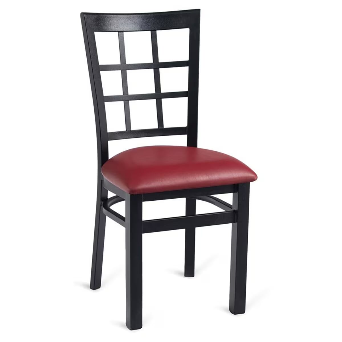 Gladiator Black Window Pane Metal Chair with Choice of 7 Seat Types