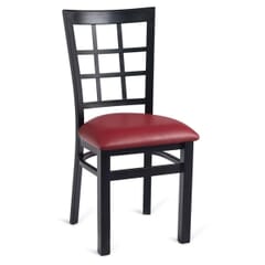 Gladiator Black Window Pane Metal Chair with Choice of 7 Seat Types