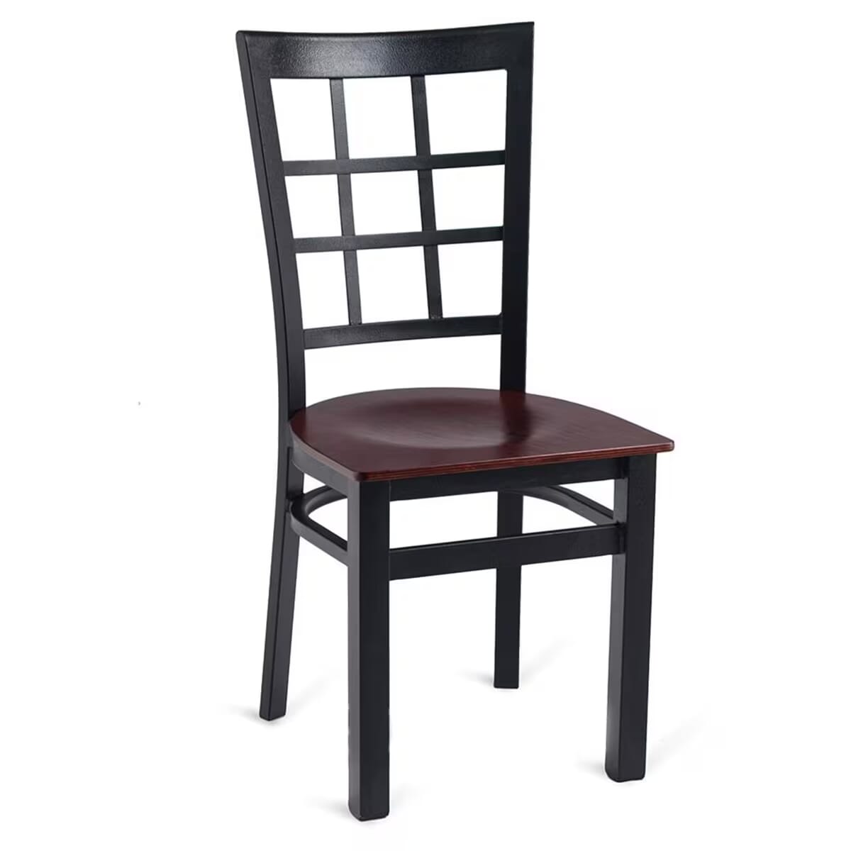 Gladiator Black Window Pane Metal Chair with Choice of 7 Seat Types